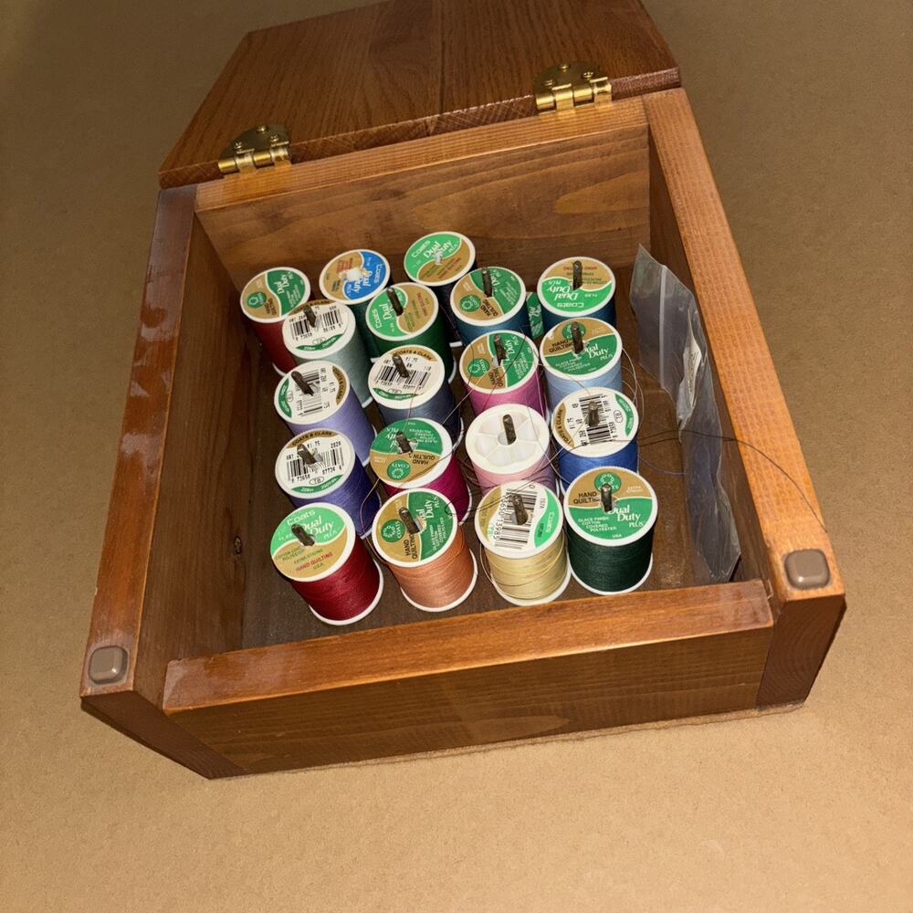 Vintage 90s Sewing Box With Thread Flip Top